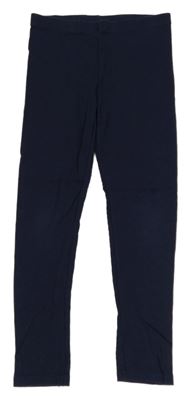 Tmavomodré žebrované legíny Tu