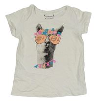 Bílé tričko s lamou Primark