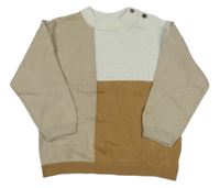 Béžovo-smetanovo-hnědý svetr H&M