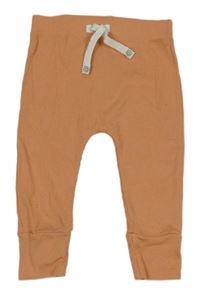 Oranžové žebrované lehké tepláky George