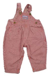 Červeno-bílé pruhované laclové rifle s nášivkou