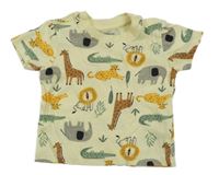 Žluté tričko se zvířaty Primark