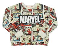Krémovo-barevná mikina s komiksem - Spiderman Primark
