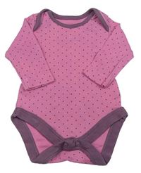 Růžovo-fiaolové puntíkaté body Mothercare