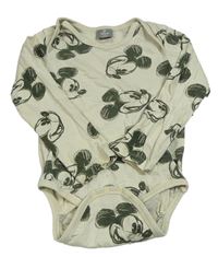 Smetanové vzorované body s Mickeym Disney