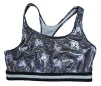Černo-stříbrná vzorovaná sportovní lambáda s jednorožci Primark