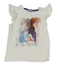 Bílé tričko s Frozen Disney