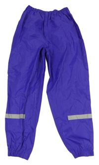 Fialové šusťákové nepromokavé kalhoty 