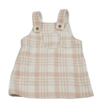 Bílo-růžové kostkované fleecové laclové šaty George