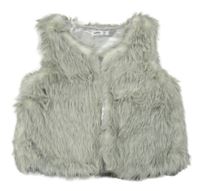 Šedá kožešinová podšitá vesta 