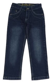 Tmavomodré skinny rifle 