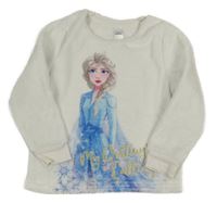 Bílá plyšová mikina s Elsou C&A