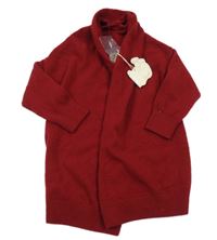 Nové - rubínový kašmírový cardigan 