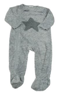 Šedý melírovaný fleecový overal s hvězdou Next