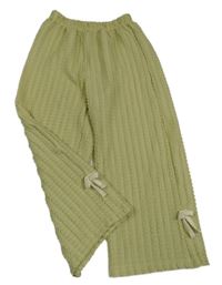 Mintové vzorované lehké kalhoty 