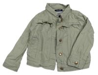 Khaki riflová bunda s volánkem kiabi