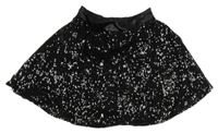 Černá flitrová kolová sukně St. Bernard
