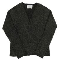 Černý třpytivý propínací lehky svetr Zara