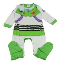 Nové - bílo-zelený overal s pruhy 