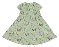 Mintové vzorované květované šaty Pep&Co