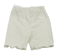 Bílé žebrované kraťasy 