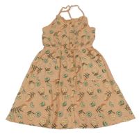 Meruňkové šaty s ovocem kiabi