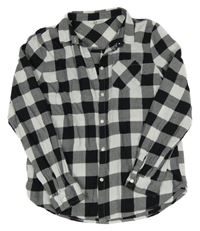 Černo-bílá kostkovaná halenka H&M