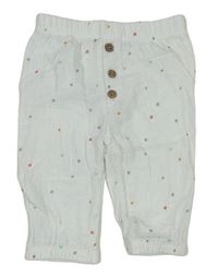 Bílé mušelínové kalhoty s hvězdami M&S