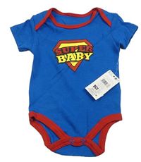 Tmavomodré body s potiskem - Super baby Pep&Co