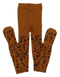 Hnědo-černé punčocháče s leopardím vzorem H&M