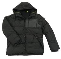 Černá šusťáková zimní bunda s kapucí F&F