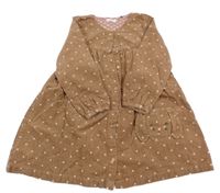 Hnědé puntíkaté manšestrové šaty s čumáky Next