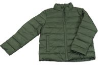 Khaki šusťáková prošívaná zateplená bunda Tex