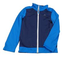 Tmavomodro-modrá propínací sportovní mikina Domyos