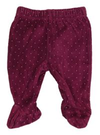 Fialové puntíkaté sametové polodupky Ergee