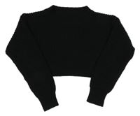 Černý crop svetr Shein