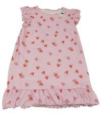 Nové - Růžové šaty s jahodami Dunnes 