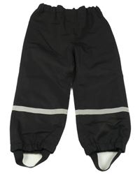 Černé šusťákové kalhoty H&M