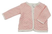 Bílo-růžová vzorovaná propínací mikina Carter's