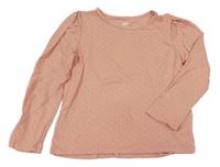 Růžové puntíkaté triko H&M