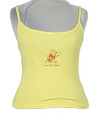 Dámský žlutý crop top s medvídkem Pú Disney 