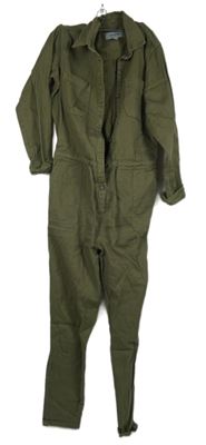 Dámská khaki plátěná kombinéza New Look