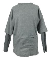 Dámská šedá fleecová mikina s kapsami