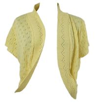 Dámské žluté ažurové svetrové bolerko Simply Be 