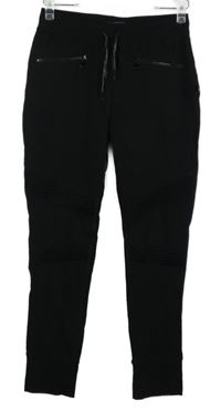 Dámské černé tregíny se síťovinou 