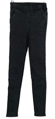 Dámské černé zateplené džegíny 