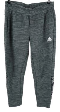 Dámské šedé melírované tepláky Adidas