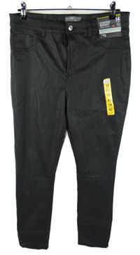 Nové - Dámské černé potažené skinny kalhoty Primark 