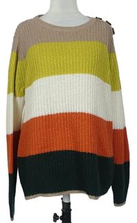 Dámský barevný pruhovaný svetr zn. Pep&Co