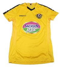 Žluto-černé sportovní tričko s potiskem Craft